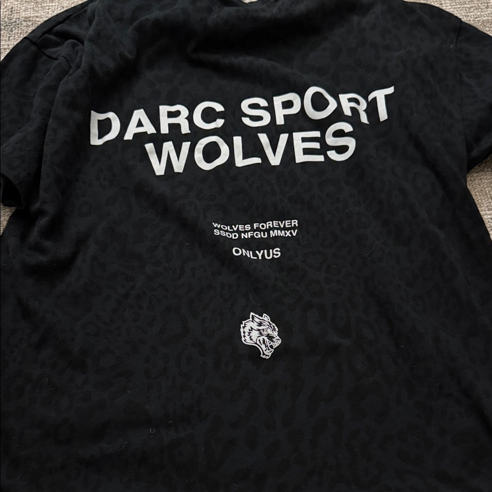 Darc Sport Black Crewneck Tee with leopard print - Picture 2 of 2